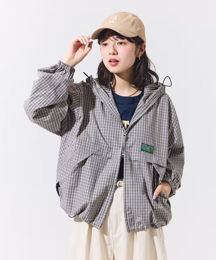 Foxfire × FREAK'S STORE／女裝 格紋連帽拉鍊薄外套（日本聯名限定）