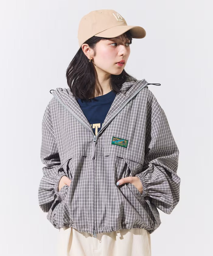 Foxfire × FREAK'S STORE／女裝 格紋連帽拉鍊薄外套（日本聯名限定）