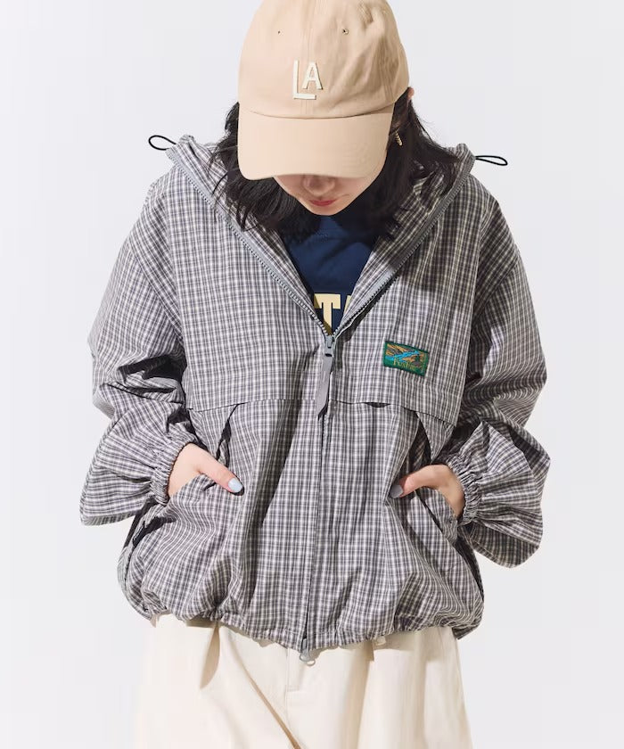 Foxfire × FREAK'S STORE／女裝 格紋連帽拉鍊薄外套（日本聯名限定）