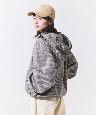 Foxfire × FREAK'S STORE／女裝 格紋連帽拉鍊薄外套（日本聯名限定）