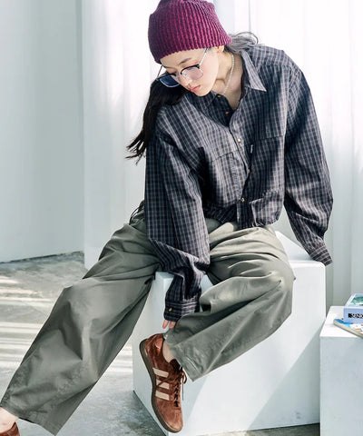 Foxfire × FREAK'S STORE／女裝 格紋口袋長袖襯衫（日本聯名限定）
