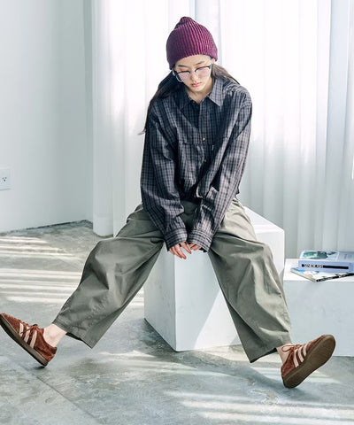 Foxfire × FREAK'S STORE／女裝 格紋口袋長袖襯衫（日本聯名限定）