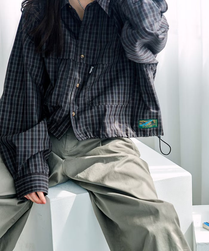 Foxfire × FREAK'S STORE／女裝 格紋口袋長袖襯衫（日本聯名限定）