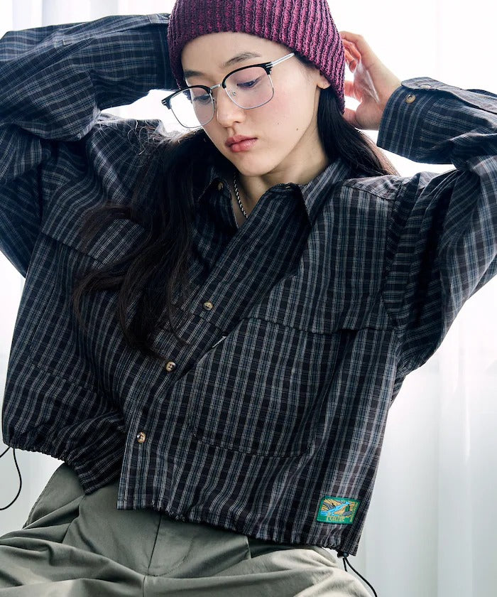 Foxfire × FREAK'S STORE／女裝 格紋口袋長袖襯衫（日本聯名限定）
