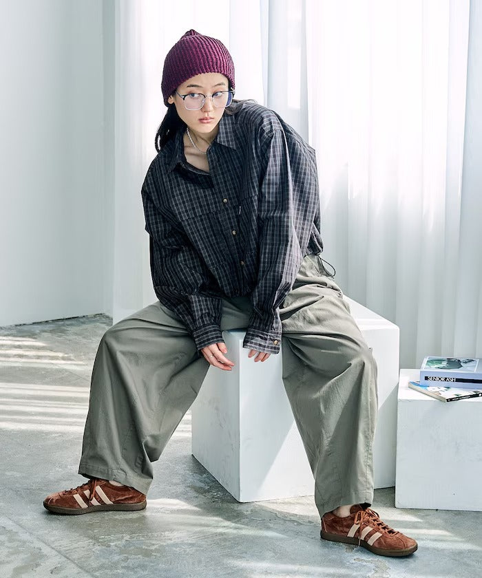 Foxfire × FREAK'S STORE／女裝 格紋口袋長袖襯衫（日本聯名限定）