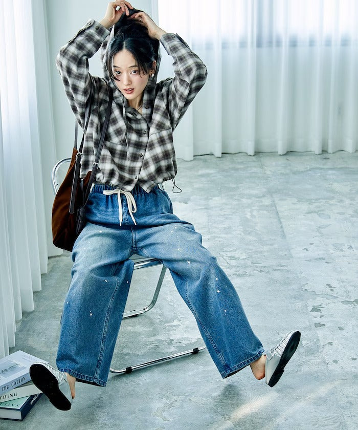 Foxfire × FREAK'S STORE／女裝 連帽格紋法蘭絨襯衫（日本聯名限定）