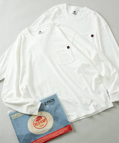 RED KAP × FREAK’S STORE / 別注圓領長袖口袋長袖T恤（兩件組）