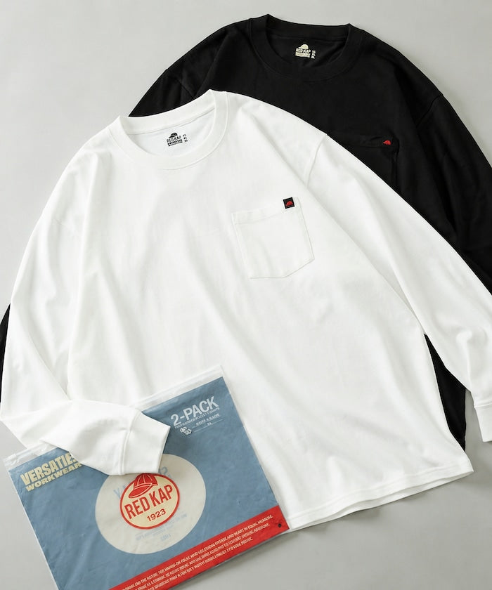 RED KAP × FREAK’S STORE / 別注圓領長袖口袋長袖T恤（兩件組）