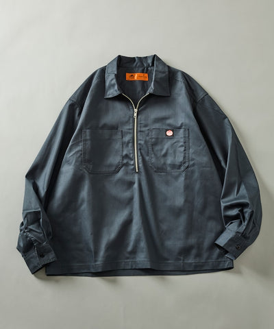 RED KAP × FREAK'S STORE / 別注雙口袋半拉鍊套頭長袖襯衫