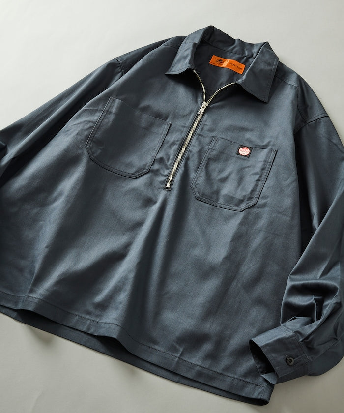 RED KAP × FREAK'S STORE / 別注雙口袋半拉鍊套頭長袖襯衫