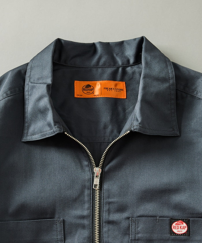 RED KAP × FREAK'S STORE / 別注雙口袋半拉鍊套頭長袖襯衫