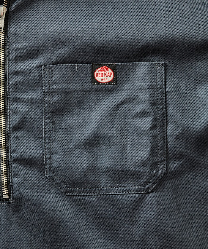 RED KAP × FREAK'S STORE / 別注雙口袋半拉鍊套頭長袖襯衫