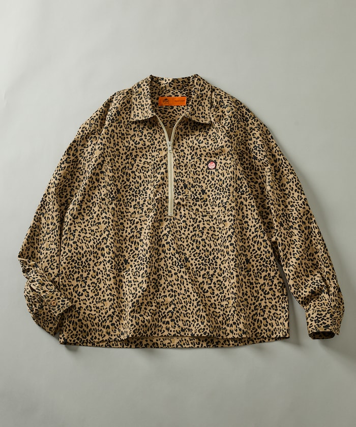 RED KAP × FREAK'S STORE / 別注雙口袋半拉鍊套頭長袖襯衫