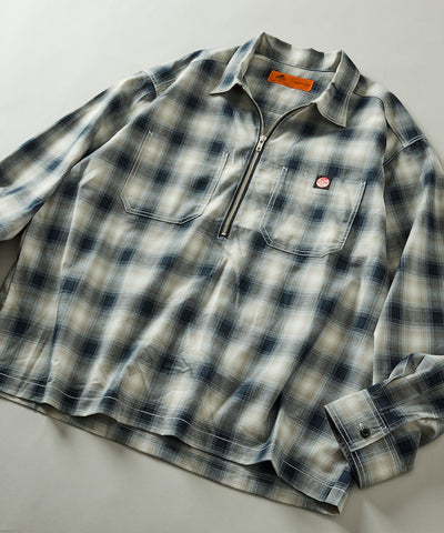 RED KAP × FREAK'S STORE / 別注雙口袋半拉鍊套頭長袖襯衫