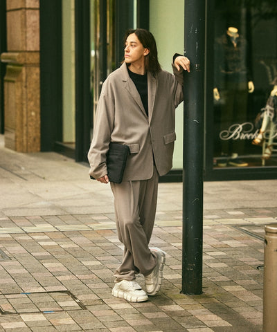 FREAK'S STORE /寬鬆西裝外套＋打褶寬版工作褲 兩件式套裝（26FW）