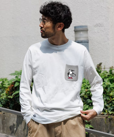 CHUMS × FREAK'S STORE／針織拼接口袋長袖T恤（日本聯名限定）
