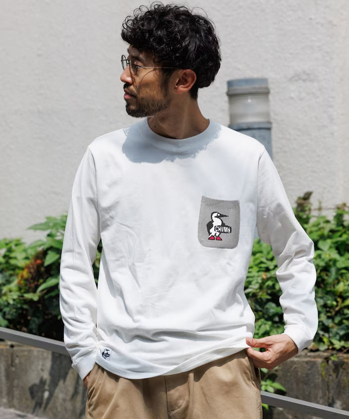 CHUMS × FREAK'S STORE／針織拼接口袋長袖T恤（日本聯名限定）