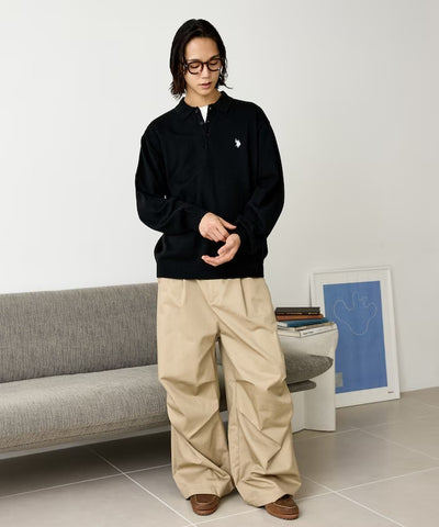 U.S. POLO ASSN. × PUBLUX / 刺繡Polo領針織衫（日本聯名限定）
