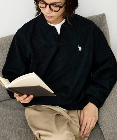 U.S. POLO ASSN. × PUBLUX / 刺繡Polo領針織衫（日本聯名限定）