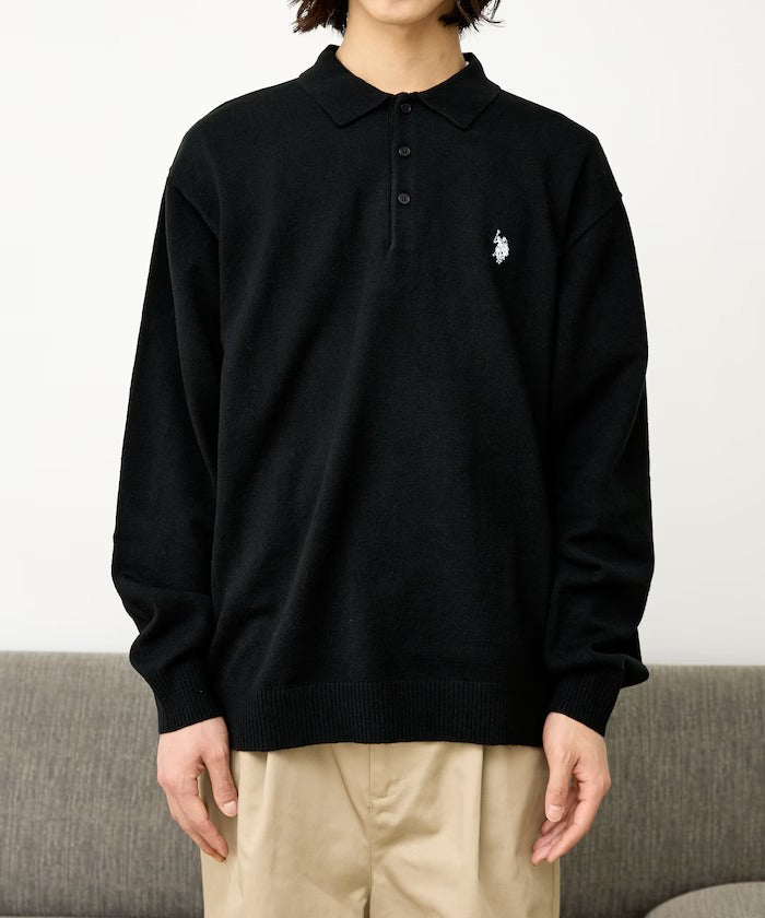 U.S. POLO ASSN. × PUBLUX / 刺繡Polo領針織衫（日本聯名限定）