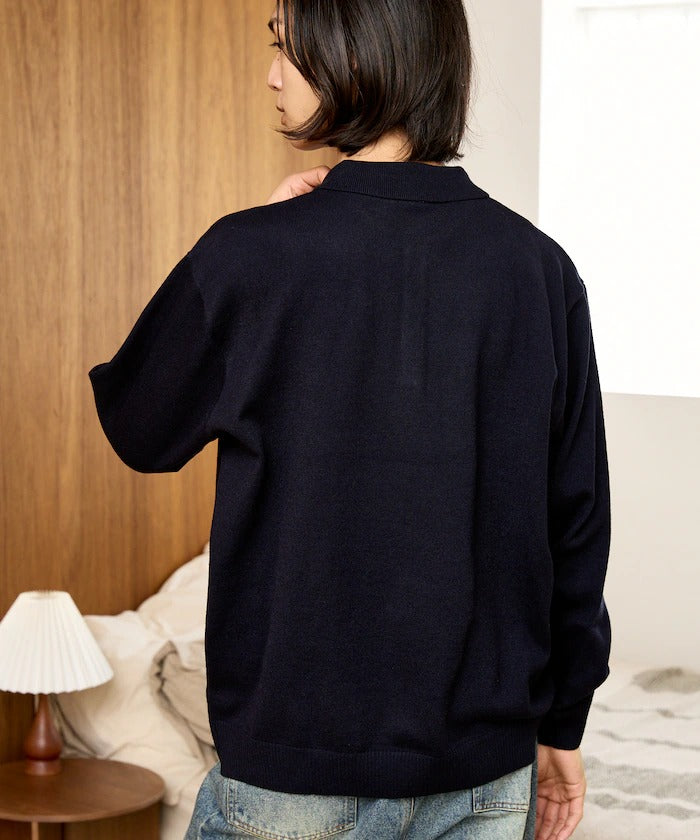 U.S. POLO ASSN. × PUBLUX / 刺繡Polo領針織衫（日本聯名限定）
