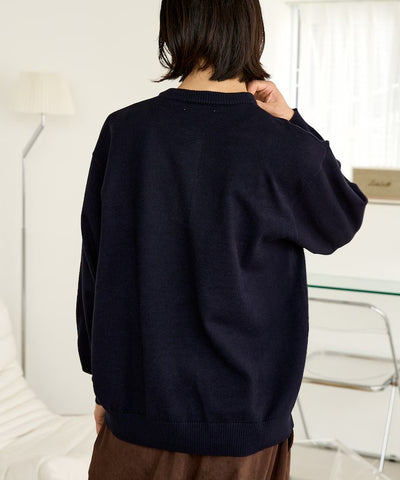 U.S. POLO ASSN. × PUBLUX / 單點刺繡亨利領針織衫（日本聯名限定）
