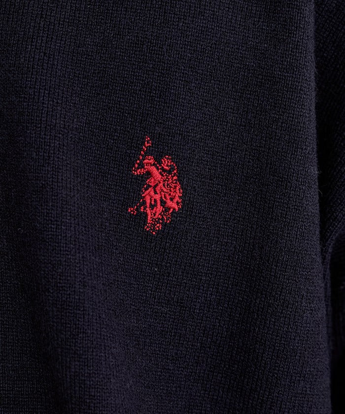 U.S. POLO ASSN. × PUBLUX / 單點刺繡亨利領針織衫（日本聯名限定）