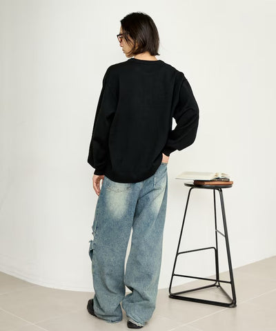 U.S. POLO ASSN. × PUBLUX / 單點刺繡亨利領針織衫（日本聯名限定）