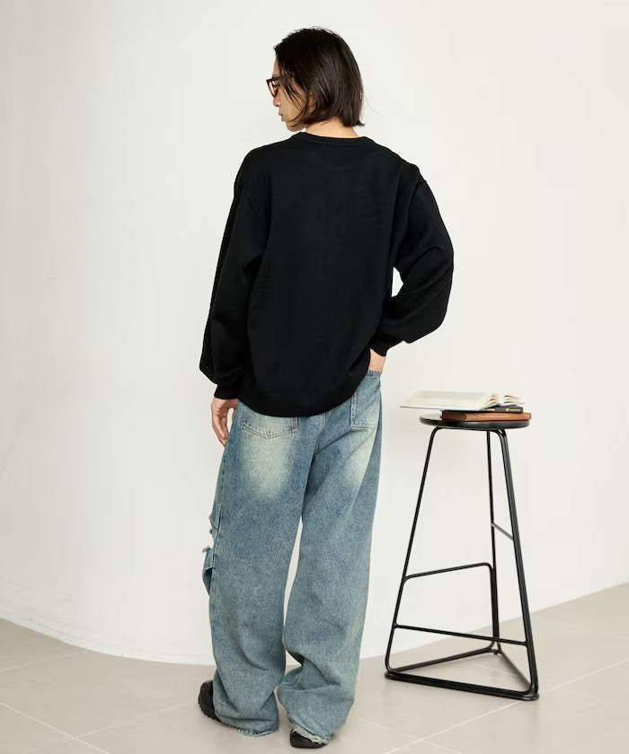 U.S. POLO ASSN. × PUBLUX / 單點刺繡亨利領針織衫（日本聯名限定）