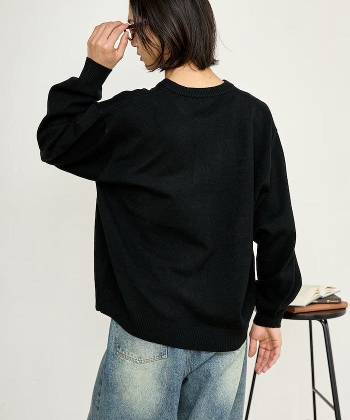U.S. POLO ASSN. × PUBLUX / 單點刺繡亨利領針織衫（日本聯名限定）