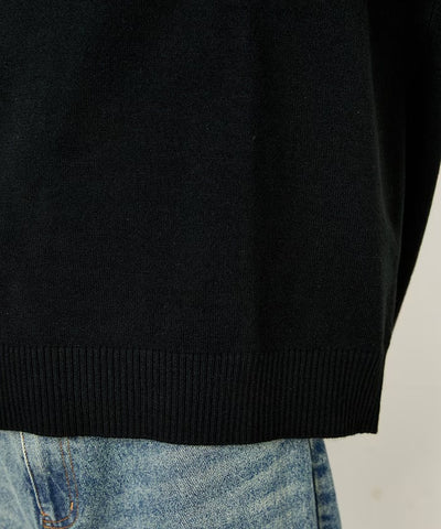 U.S. POLO ASSN. × PUBLUX / 單點刺繡亨利領針織衫（日本聯名限定）