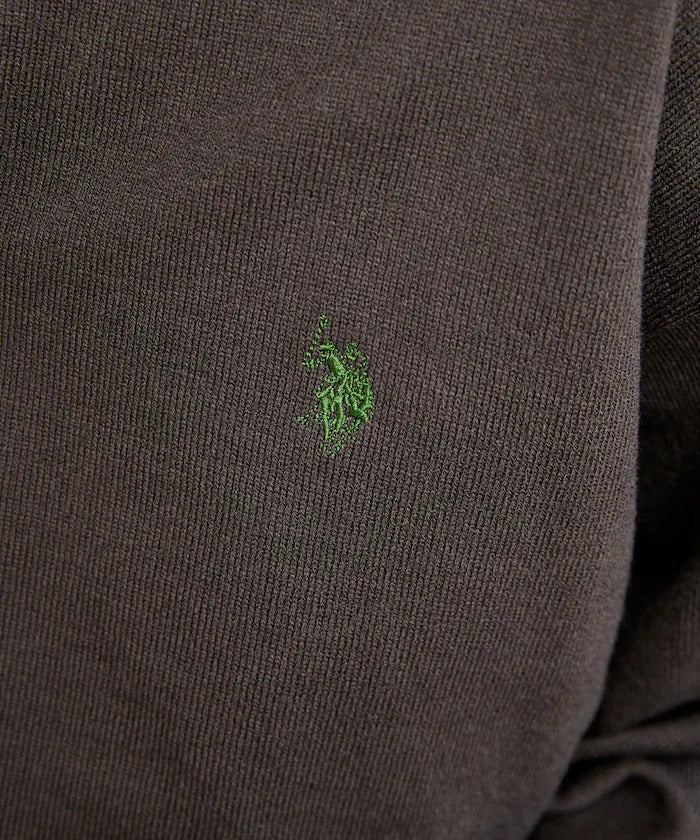 U.S. POLO ASSN. × PUBLUX / 單點刺繡亨利領針織衫（日本聯名限定）