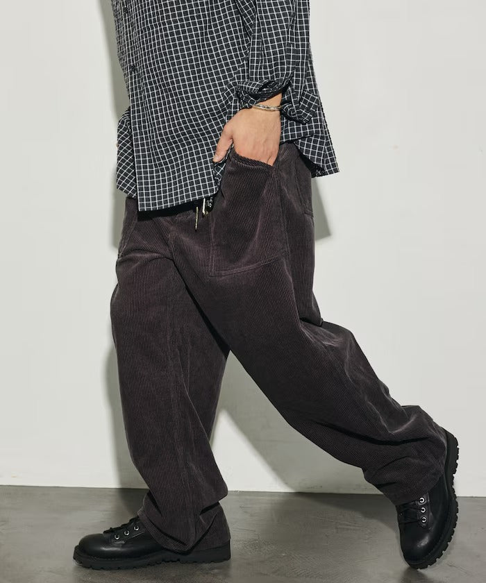 HINSON × FREAK'S STORE／寬版直筒燈芯絨工作褲（日本聯名限定）