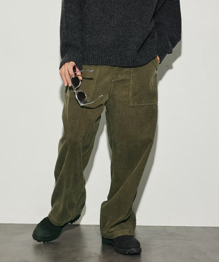HINSON × FREAK'S STORE／寬版直筒燈芯絨工作褲（日本聯名限定）