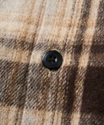 FREAK'S STORE／厚磅法蘭絨格紋連帽襯衫