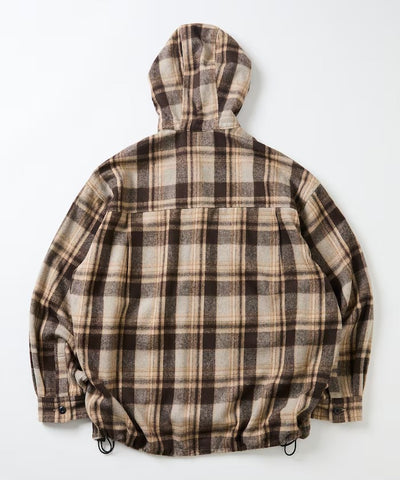 FREAK'S STORE／厚磅法蘭絨格紋連帽襯衫