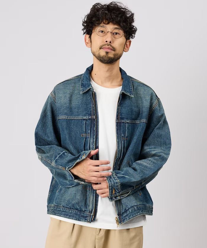 FREAK'S STORE / 拉鍊牛仔工裝外套