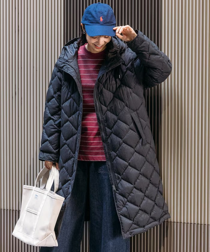 NANGA × FREAK'S STORE／女裝 絎縫連帽長版羽絨大衣外套（日本聯名限定）