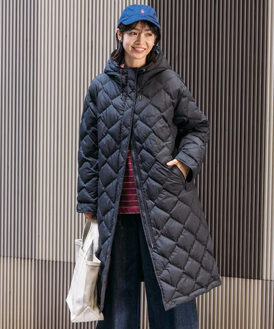 NANGA × FREAK'S STORE／女裝 絎縫連帽長版羽絨大衣外套（日本聯名限定）