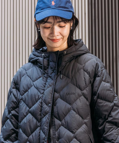 NANGA × FREAK'S STORE／女裝 絎縫連帽長版羽絨大衣外套（日本聯名限定）