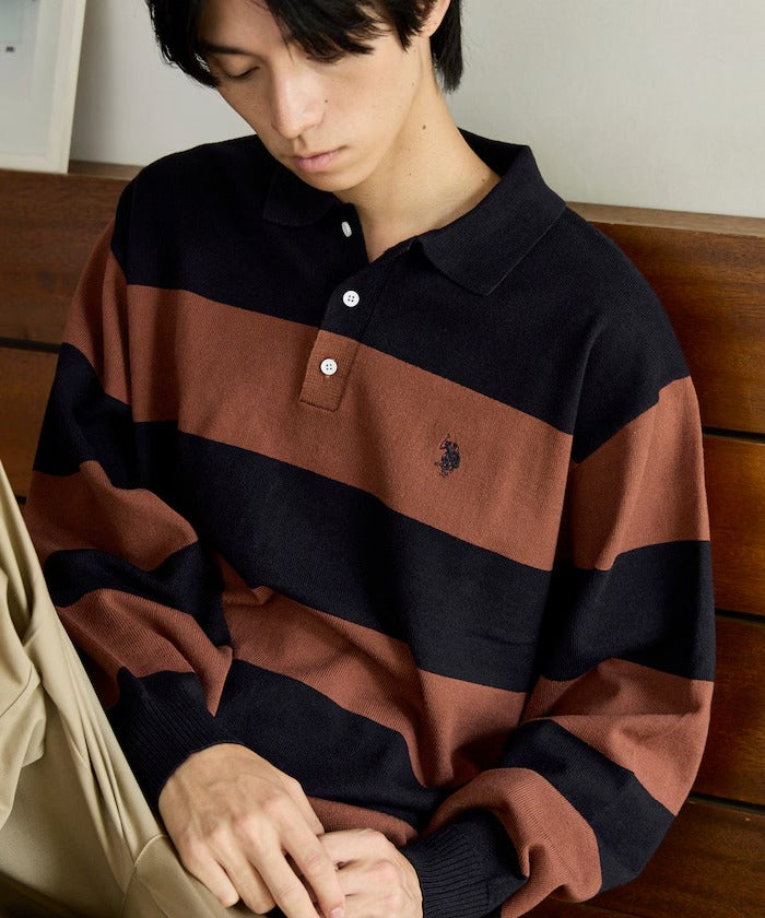 U.S. POLO ASSN. × PUBLUX / 刺繡Polo領針織衫（日本聯名限定）