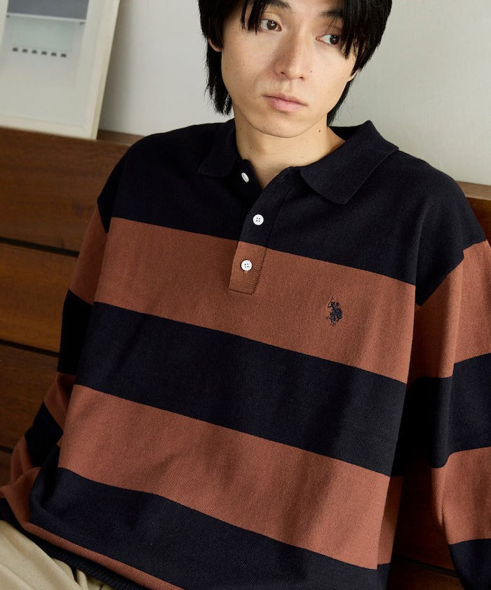 U.S. POLO ASSN. × PUBLUX / 刺繡Polo領針織衫（日本聯名限定）