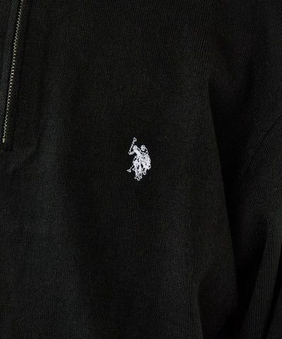 U.S. POLO ASSN. × PUBLUX / 刺繡半拉鍊針織衫（日本聯名限定）