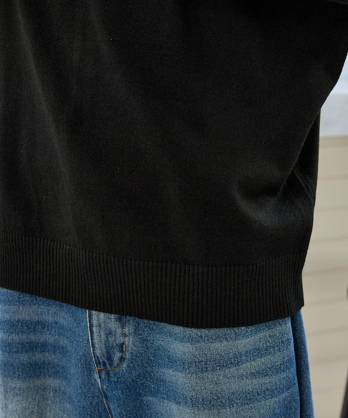 U.S. POLO ASSN. × PUBLUX / 刺繡半拉鍊針織衫（日本聯名限定）