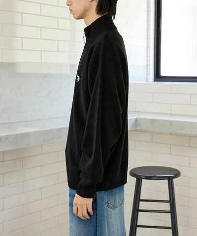 U.S. POLO ASSN. × PUBLUX / 刺繡半拉鍊針織衫（日本聯名限定）
