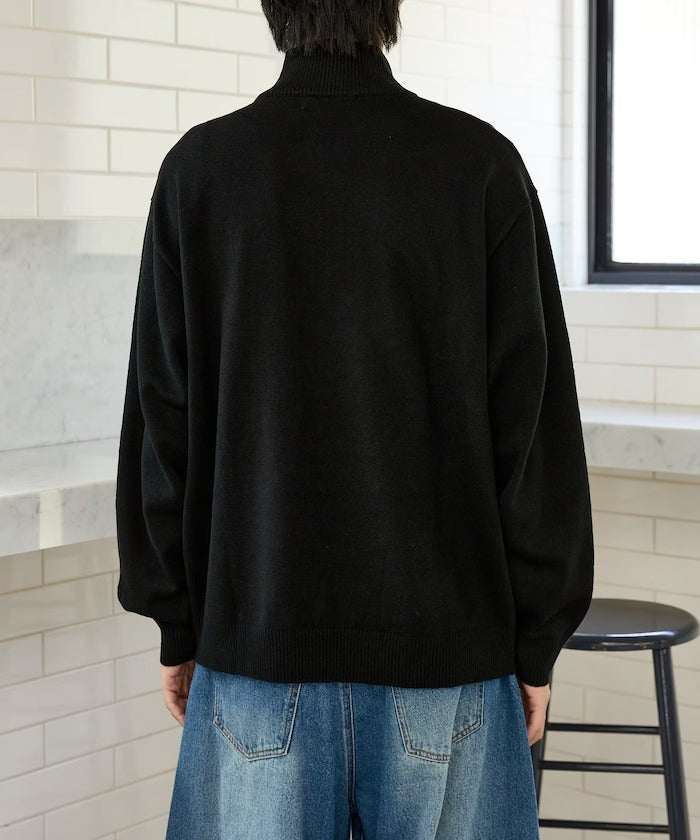 U.S. POLO ASSN. × PUBLUX / 刺繡半拉鍊針織衫（日本聯名限定）