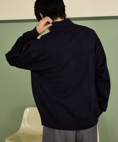U.S. POLO ASSN. × PUBLUX / 刺繡半拉鍊針織衫（日本聯名限定）