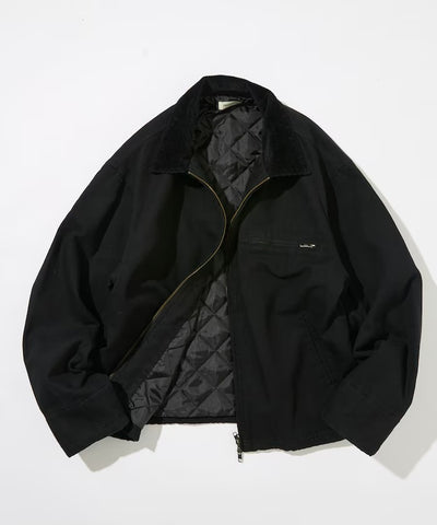 FREAK'S STORE／燈芯絨 拼接 鋪棉短版外套