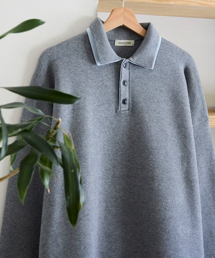 FREAK'S STORE／撞色POLO 假兩件 針織衫