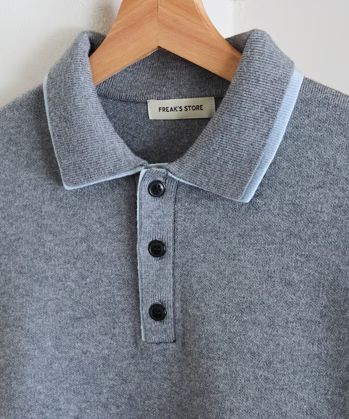 FREAK'S STORE／撞色POLO 假兩件 針織衫